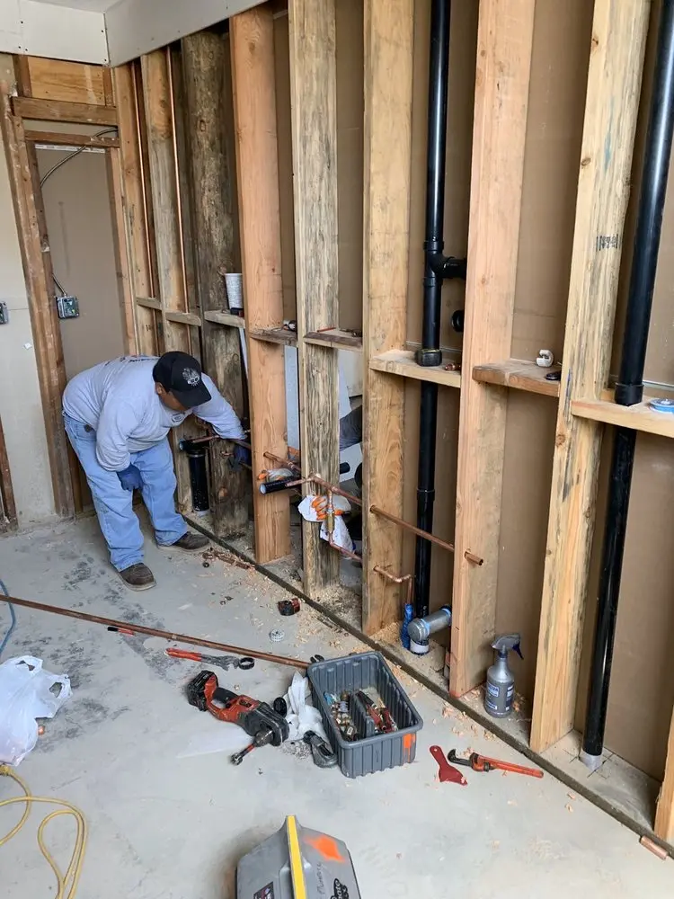 Commercial rough-in plumbing for Water Heater Replacement in Hiawatha